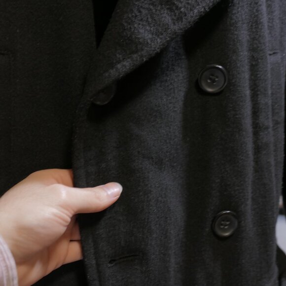 Banana Republic Dark Navy Wool-Blend Coat - Large - Picture 4 of 9